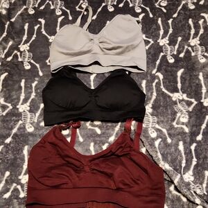 💀Women's Materinity Set - Black, Gray, and Brown Bras